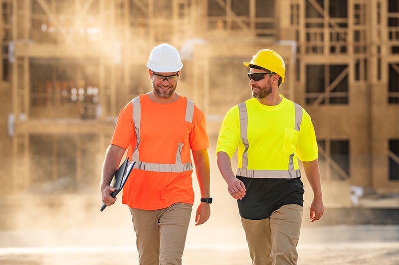 Construction workers at job site