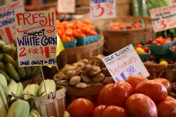 Produce at a farmer's market