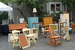 Furniture at yard sale