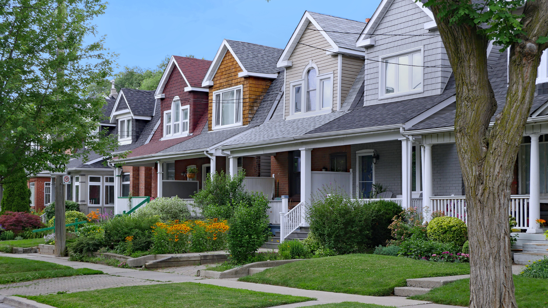Houses in a neighborhood 