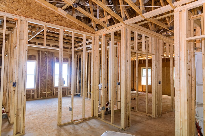Residential construction project underway