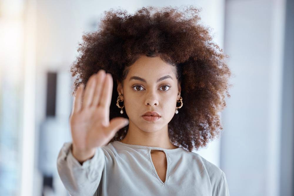 Harassment free workplace sign