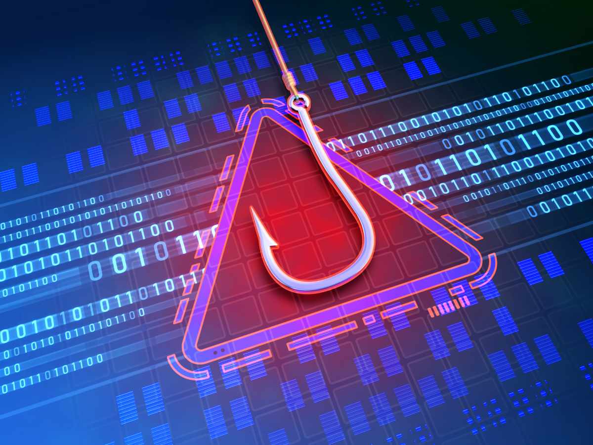 Representation of a phishing attack